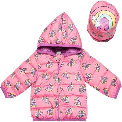 Baby Waterproof Insulated Puffer Jacket with Character Hood for Infants∕Toddlers