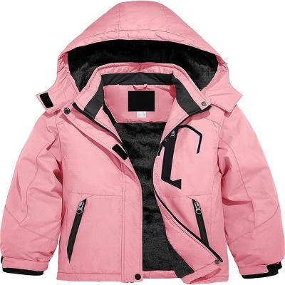 Well Rise Girls Waterproof Ski Snow Padding Jacket Fleece Windproof Winter Jacket with Hood