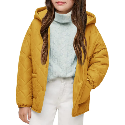 Girls Hooded Quilted Padding Jacket