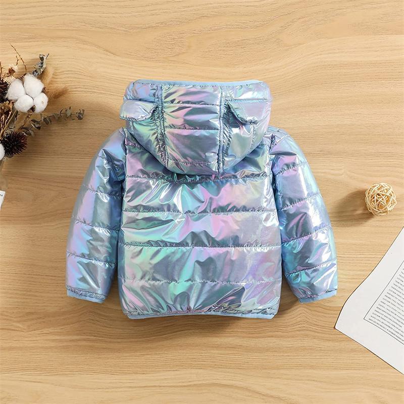 Toddler Baby Boys Girls Jacket Coats Bear Ears Hooded Solid Color Puffer Warm