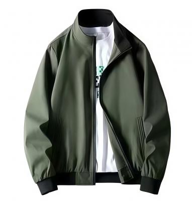 Men stand collar bomber jacket