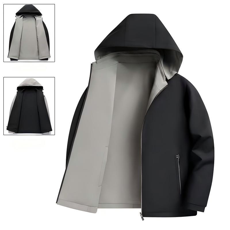 Men's reversible hooded jacket