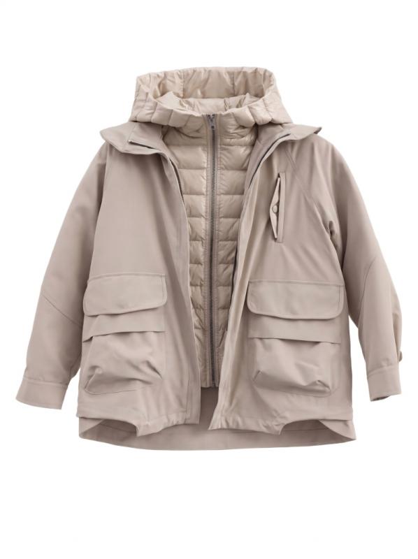 3‑in‑1 women detachable parka