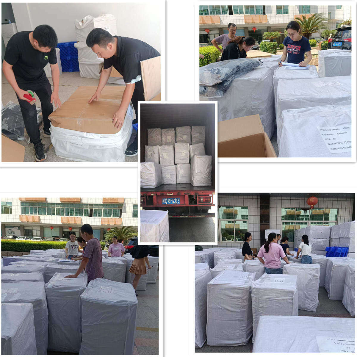Shipping the goods of jacket before our National Day
